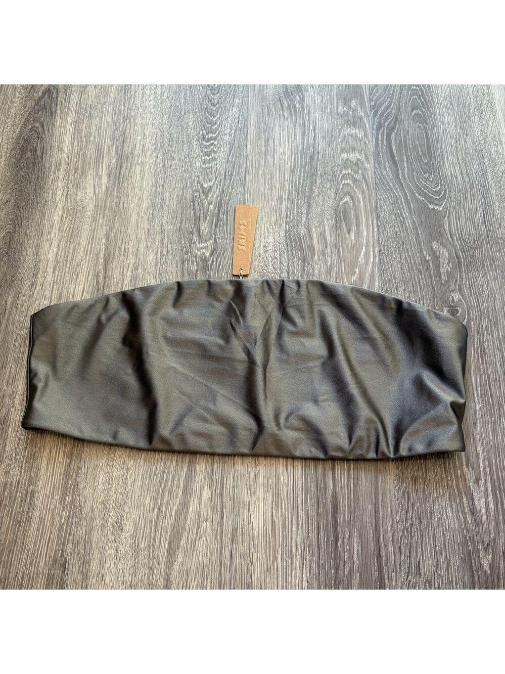 Skims Grey Satin Swim Tube Top Size 3X